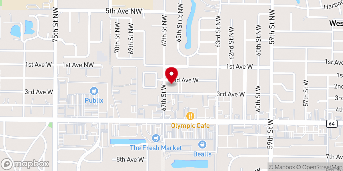 Map showing location of United Presbyterian Church