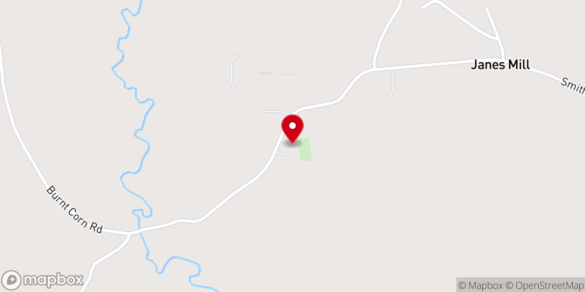 Map showing location of New Hopewell Baptist Church