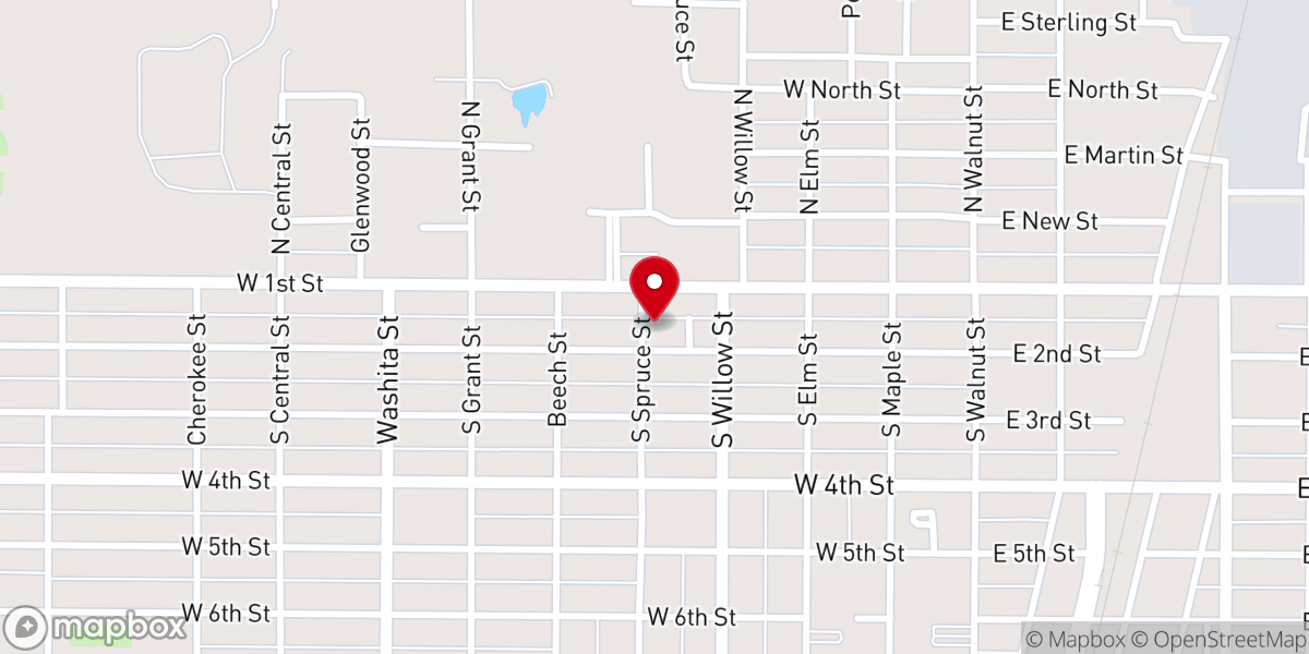 Map showing location of Emmanuel Southern Baptist Church