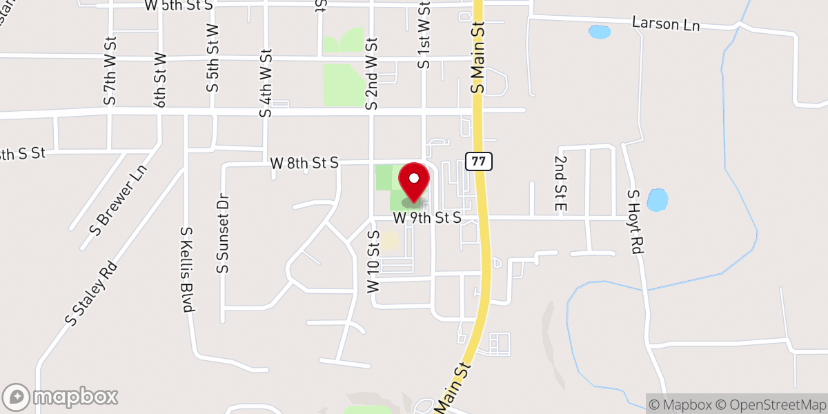 Map showing location of Frederickson Park