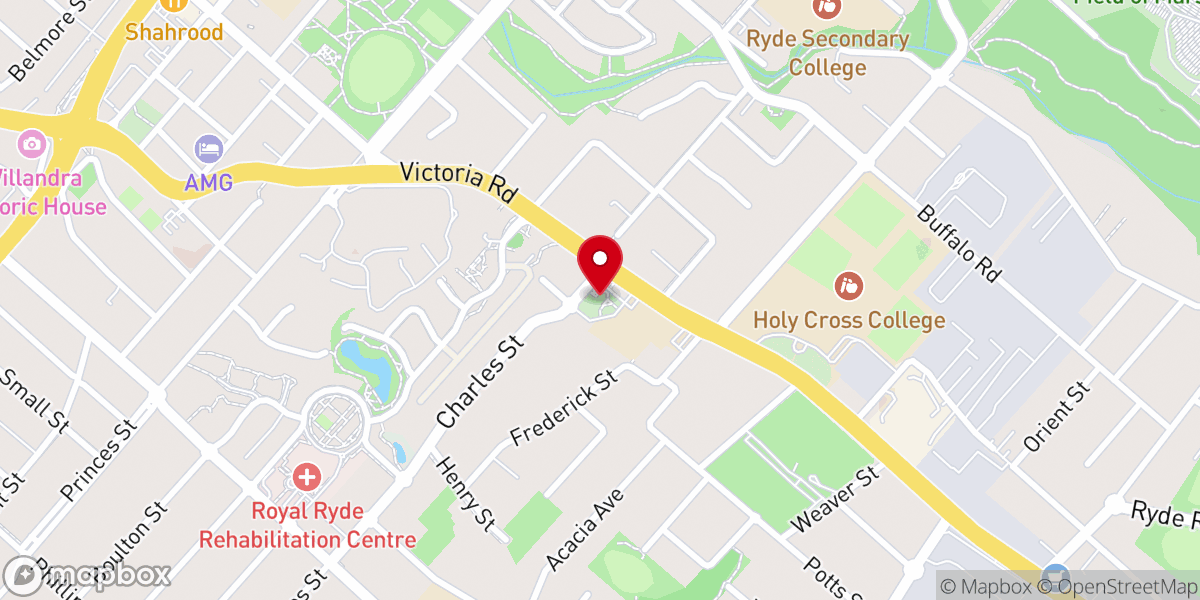 Map showing location of St Charles Borromeo Catholic Church