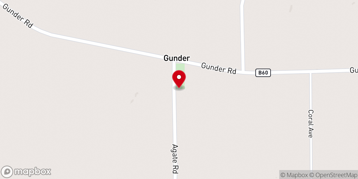 Map showing location of Marion Lutheran Church-Gunder