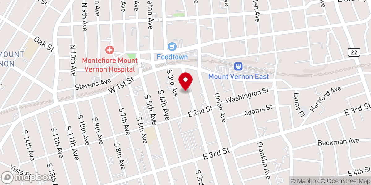 Map showing location of Mt Calvary CME Church