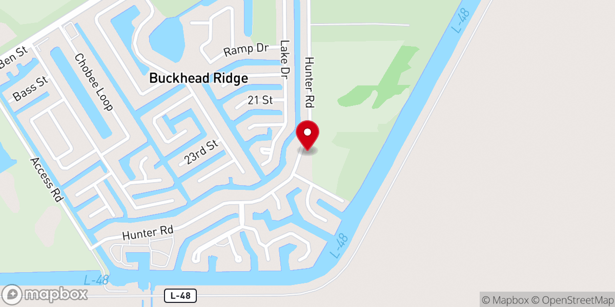 Map showing location of Buckhead Ridge Christian Church