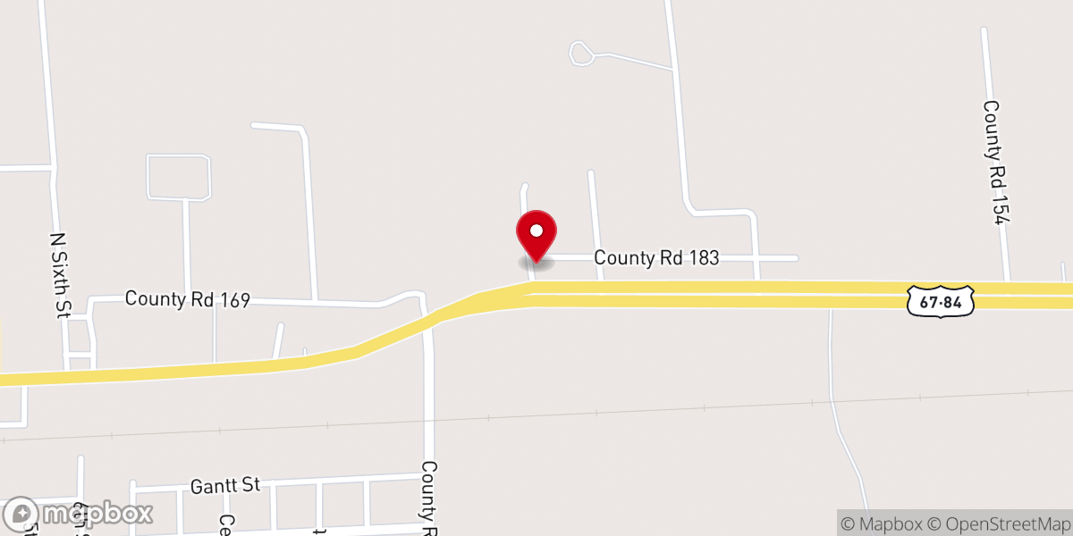 Map showing location of Bangs Food Pantry
