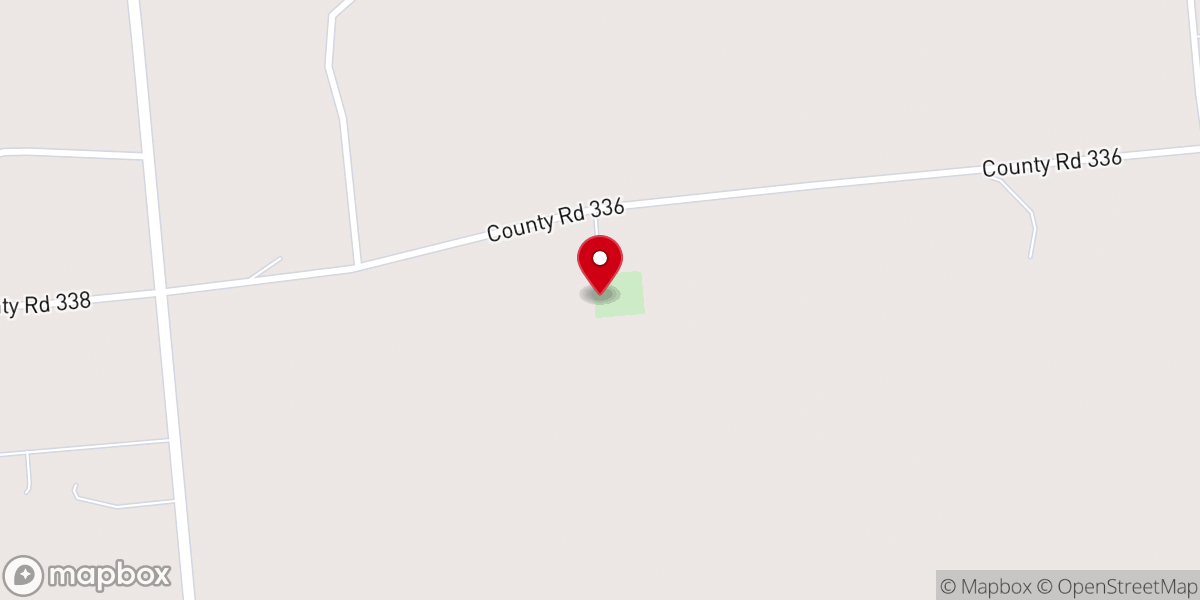 Map showing location of Shiner Brethren Church