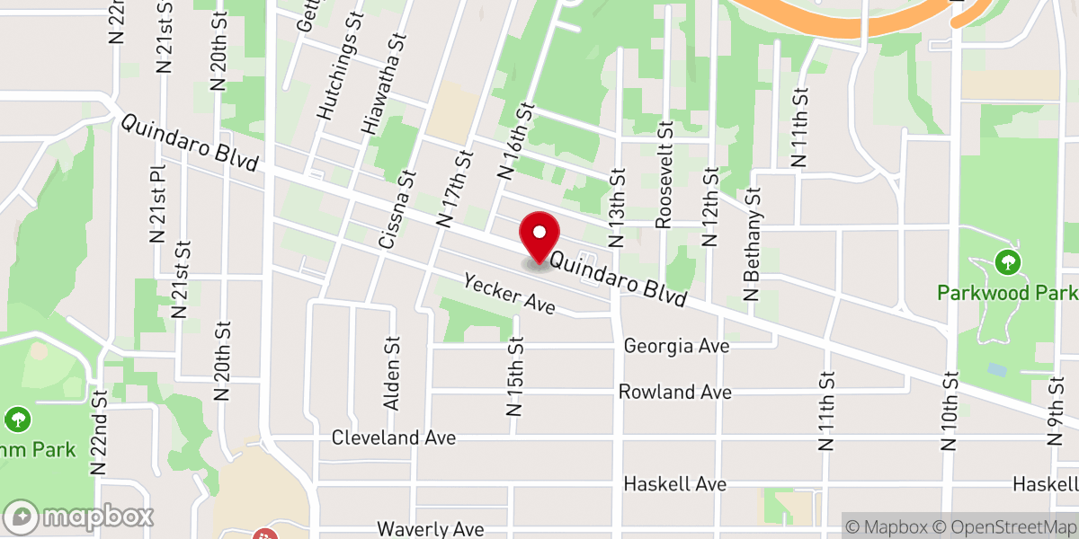Map showing location of Antioch Baptist Church
