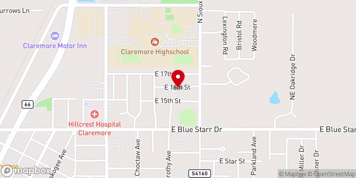 Map showing location of Clearview Church