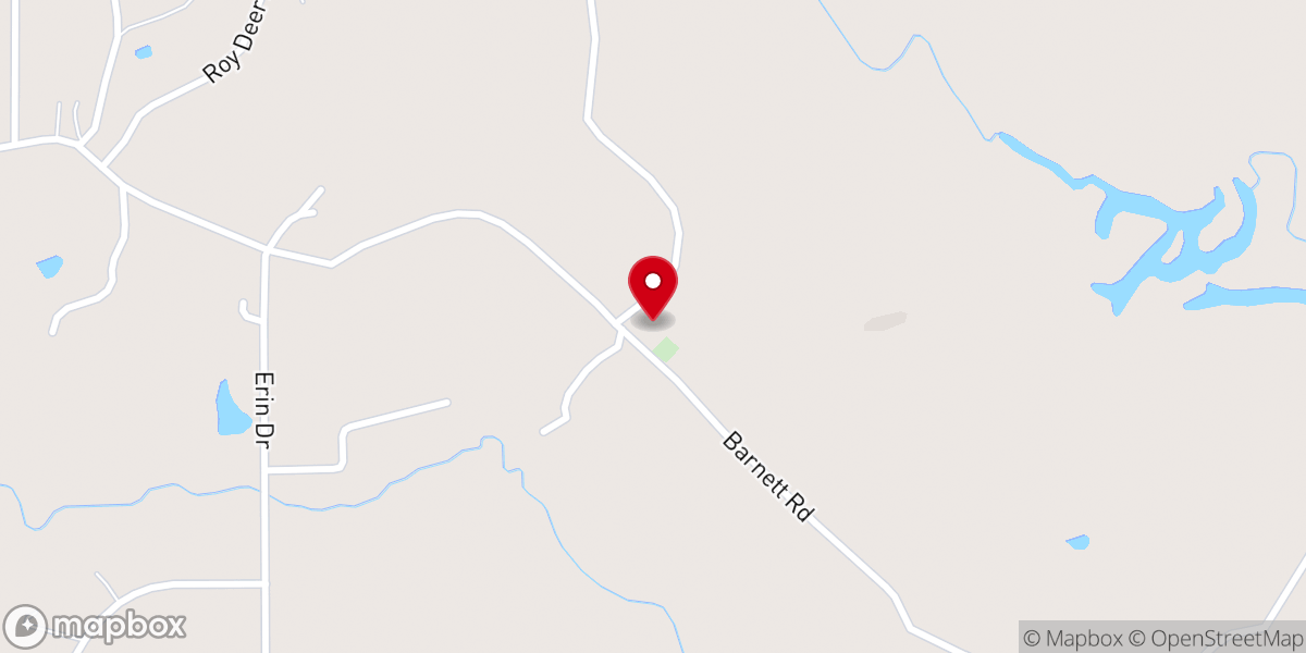 Map showing location of Fellowship Baptist Church
