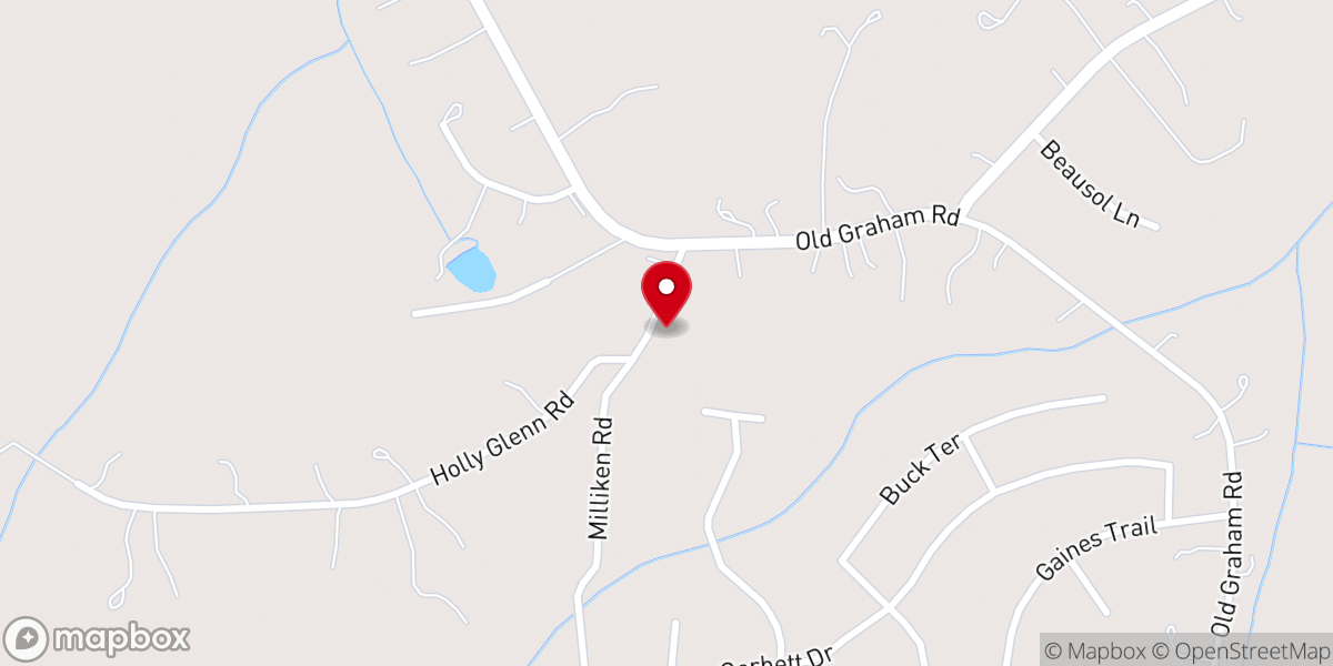 Map showing location of Pittsboro Church of God