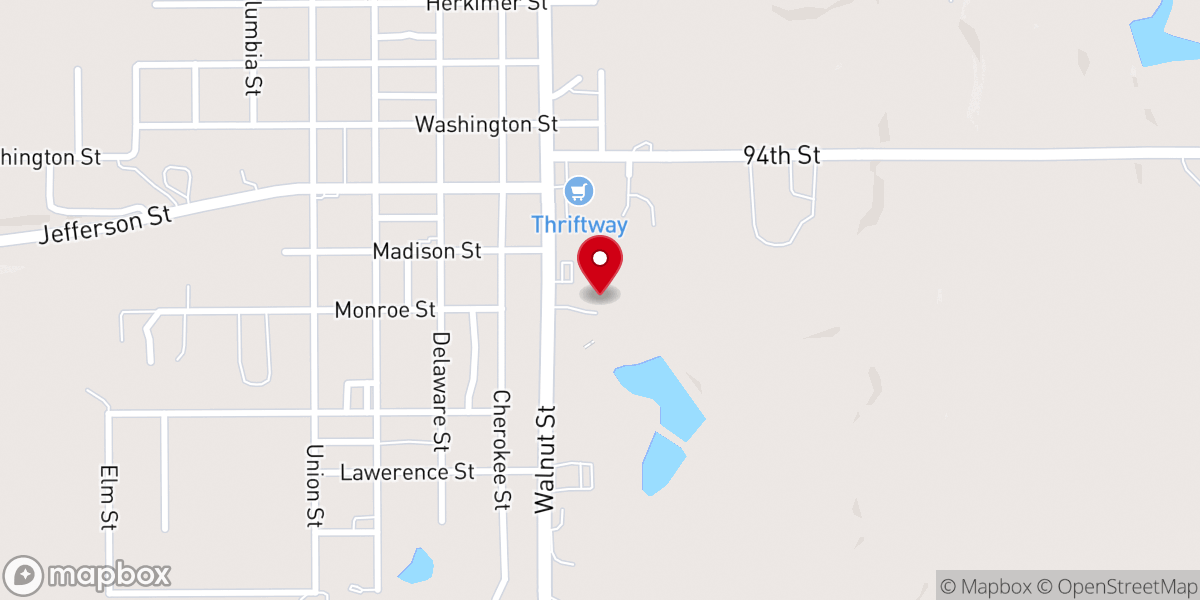 Map showing location of Edmonds Church