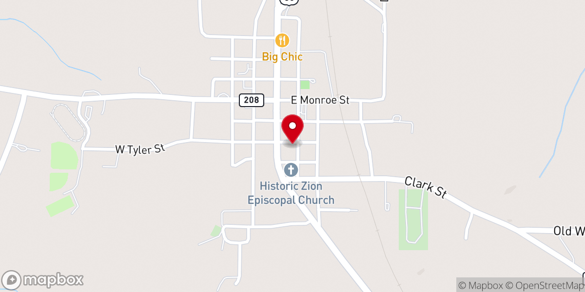 Map showing location of Le Vert Historic District