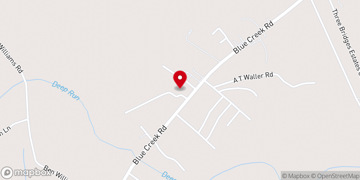 Map showing location of Faith Chapel Baptist Church