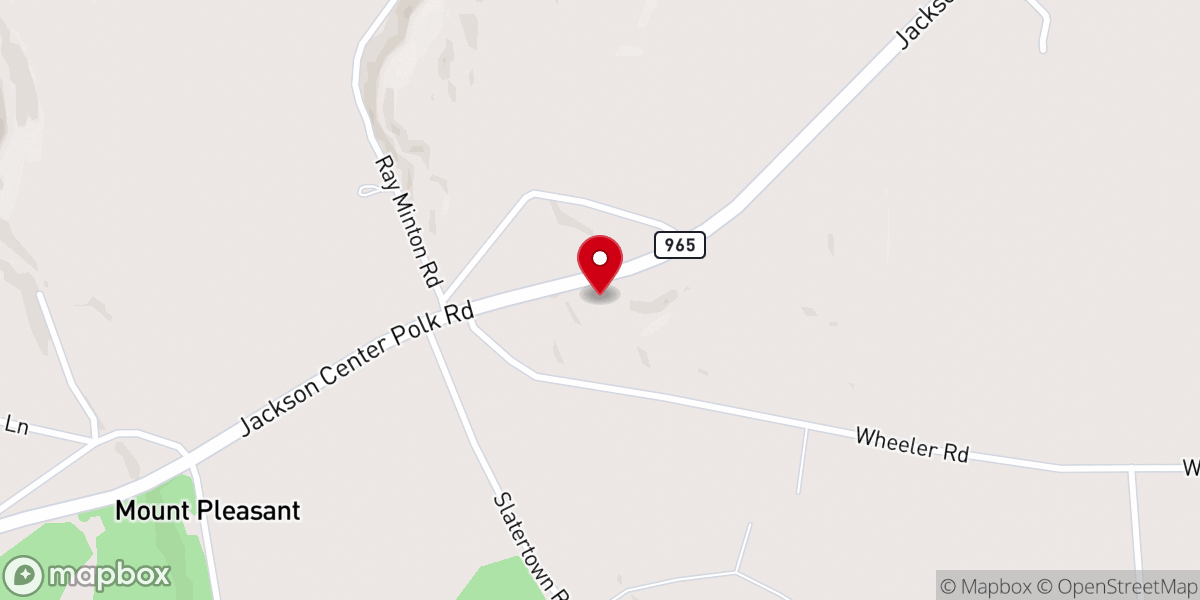 Map showing location of Center Church