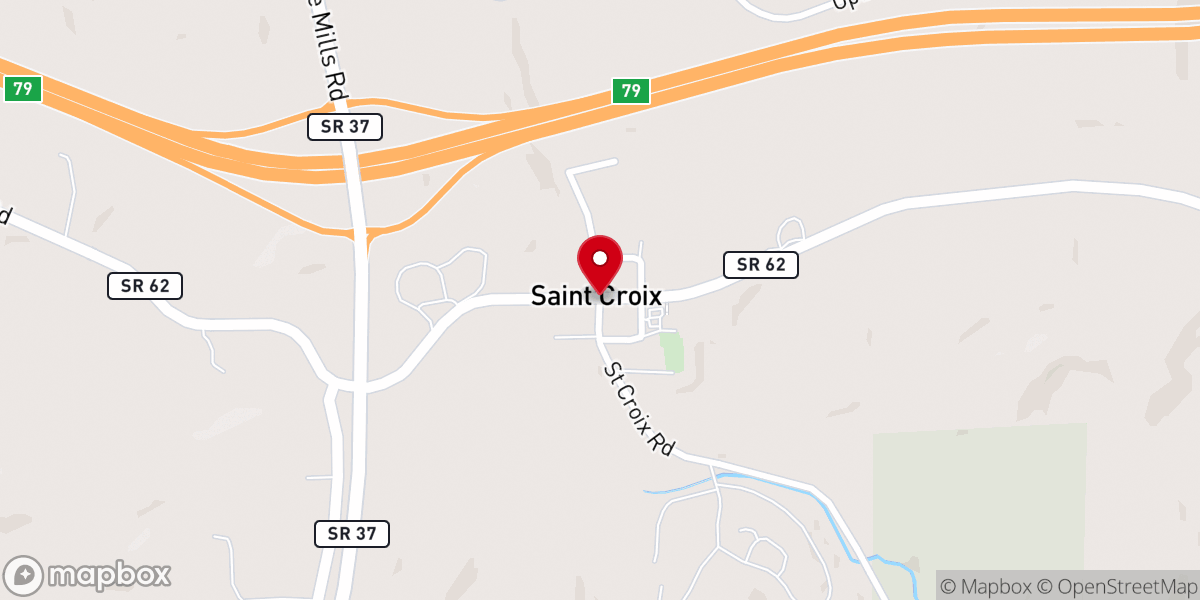 Map showing location of St Croix