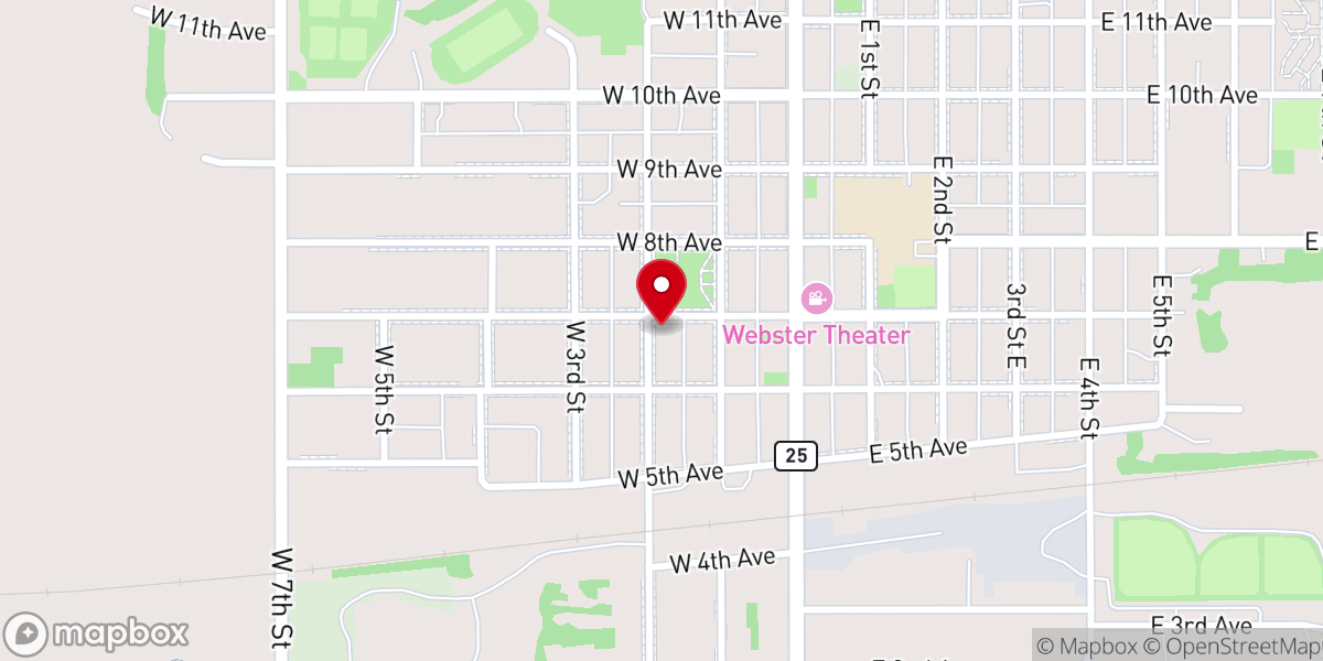Map showing location of American Lutheran Church