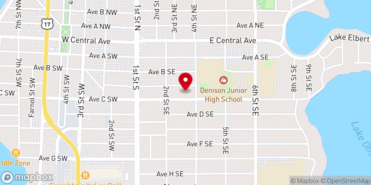 Map showing location of Grace Lutheran Church