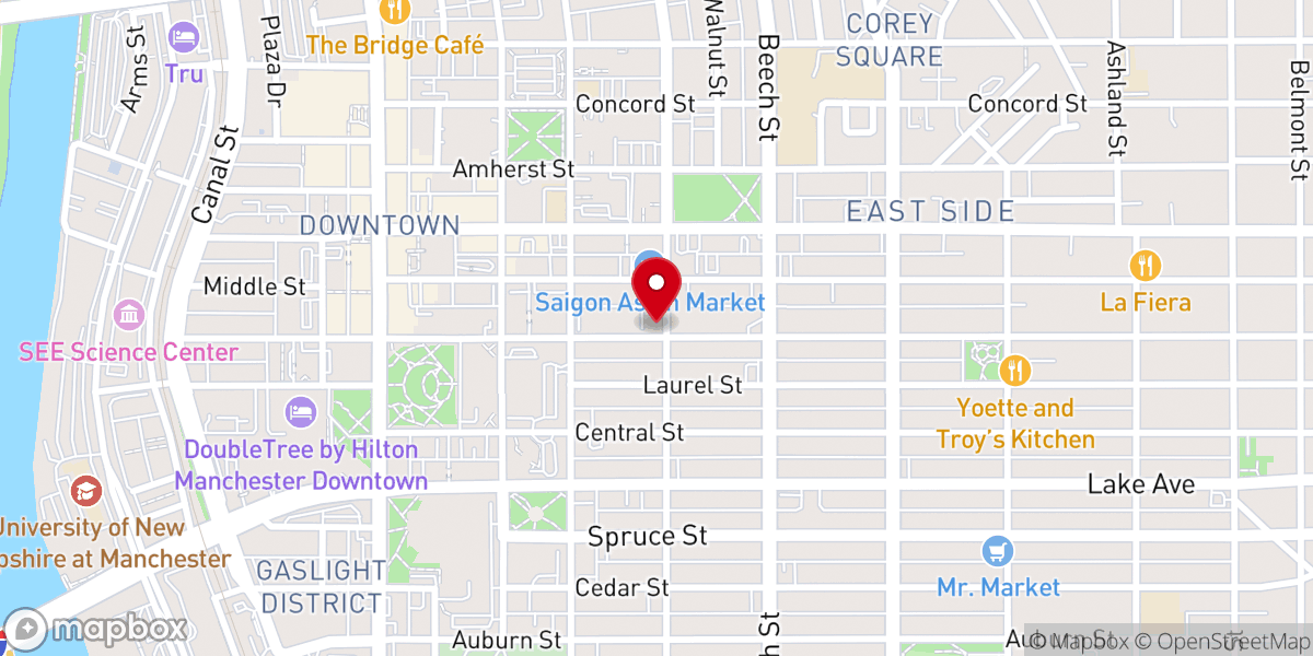 Map showing location of 1269 Cafe