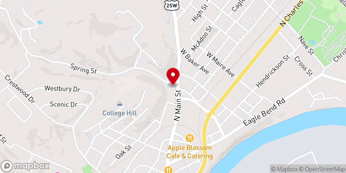 Map showing location of Clinton Church of Christ