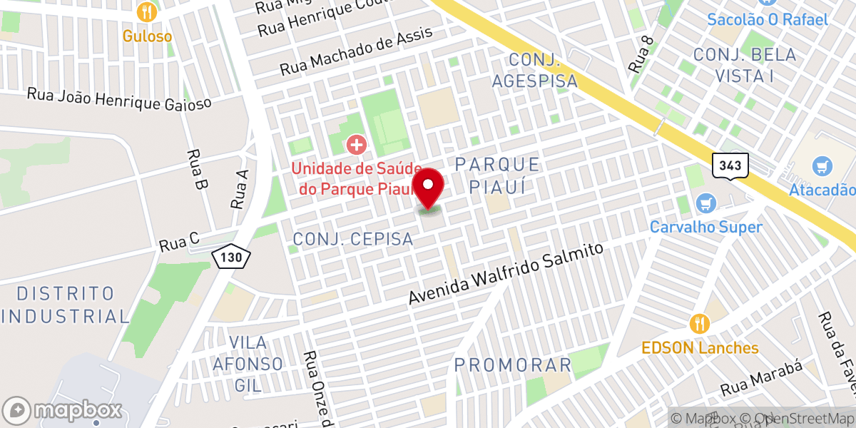 Map showing location of Paróquia São João Evangelista e São João Batista