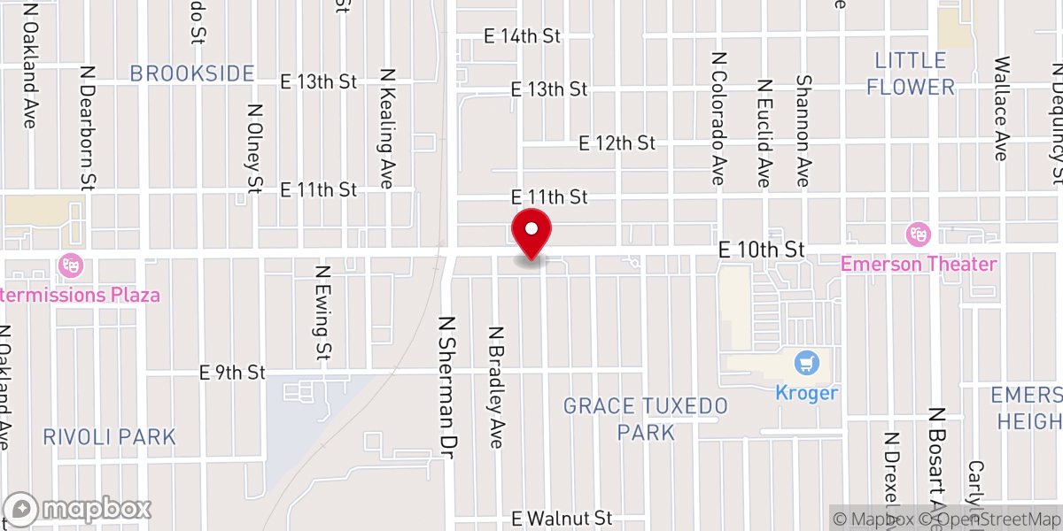 Map showing location of Zion Unity Baptist Church