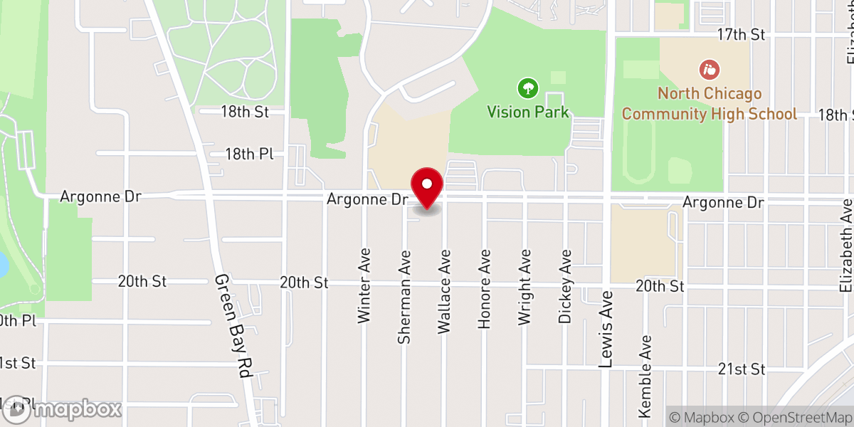 Map showing location of Mount Sinai Institutional Baptist Church