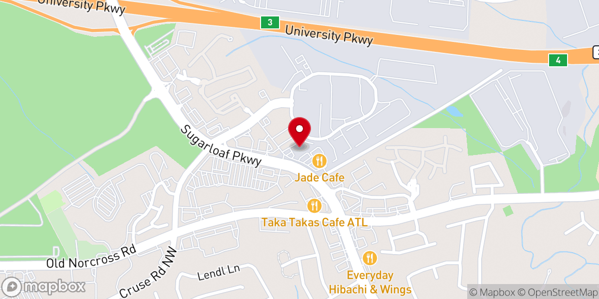 Map showing location of Dominion City Church Lawrenceville