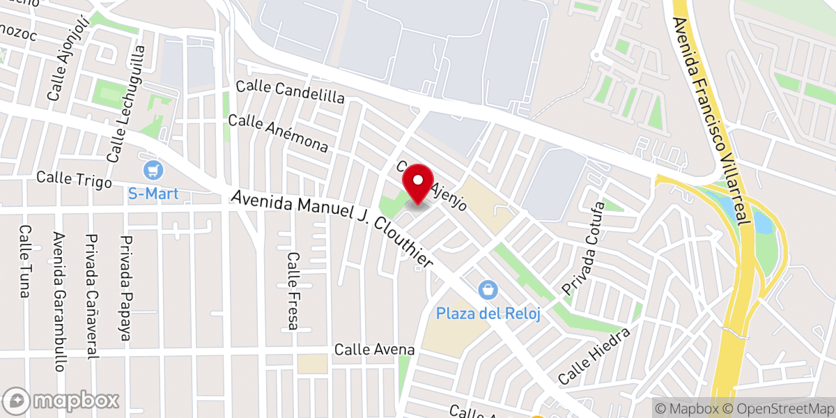 Map showing location of Parroquia de la Transfiguración del Señor