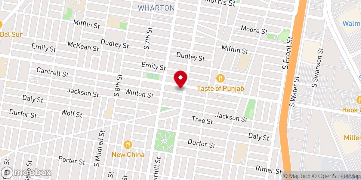 Map showing location of Mt. Enon Baptist Church