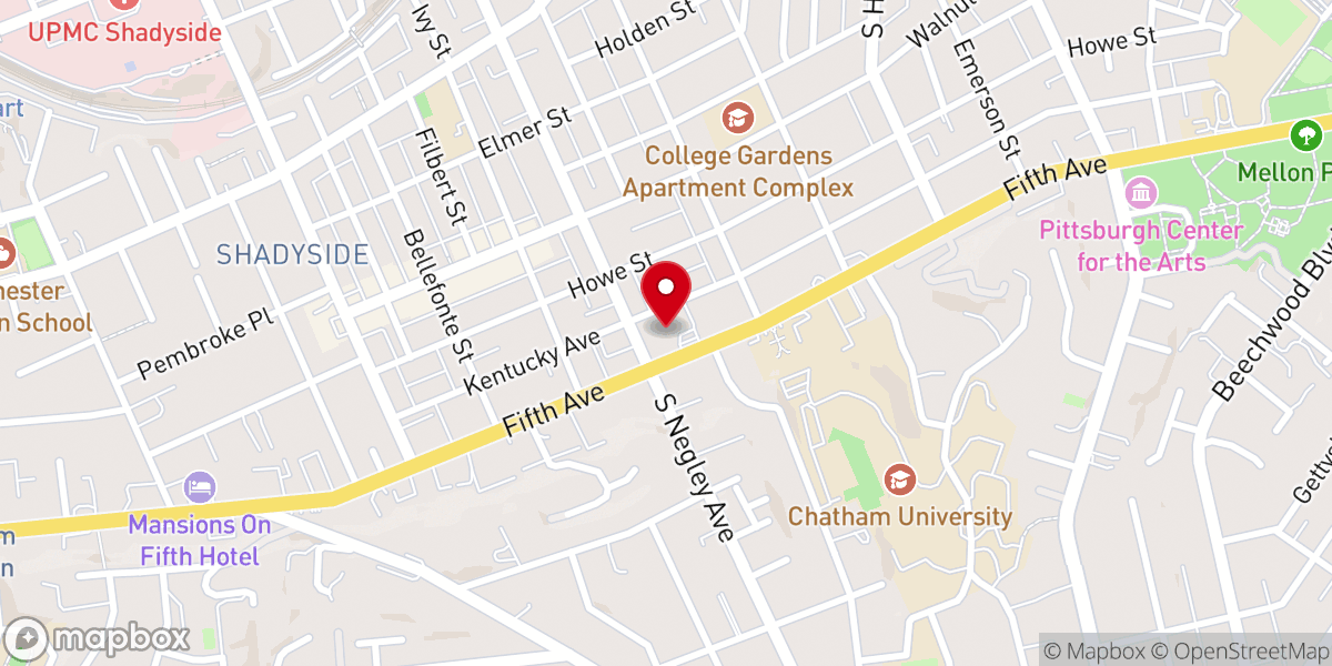 Map showing location of Third Presbyterian Church