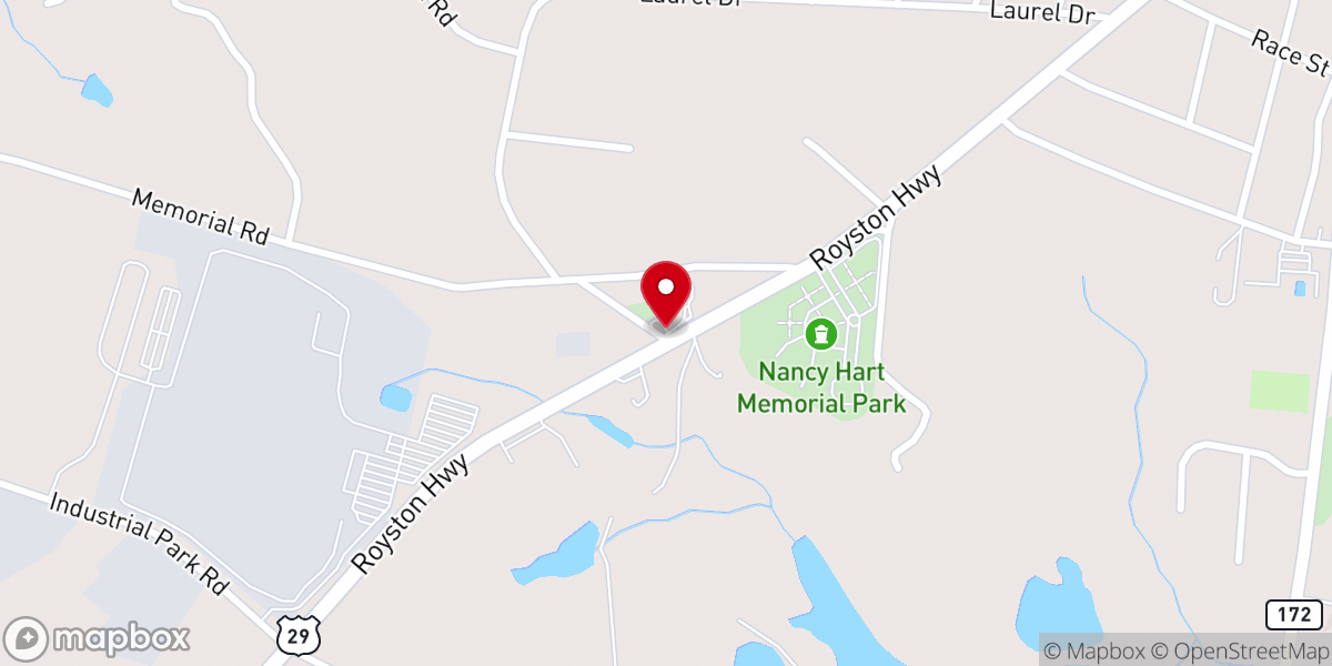 Map showing location of Tabernacle Church