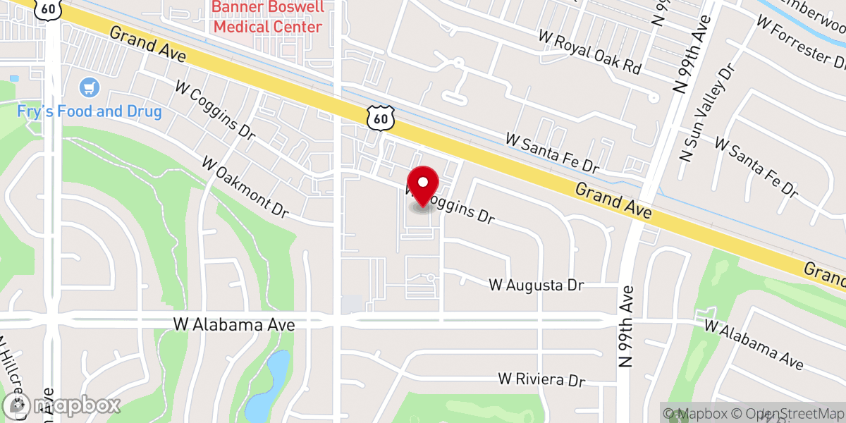 Map showing location of Unity Spiritual Center