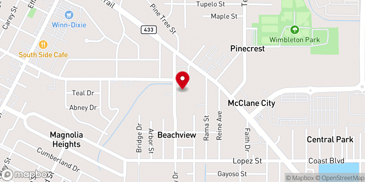 Map showing location of Christ Gospel Church-Slidell