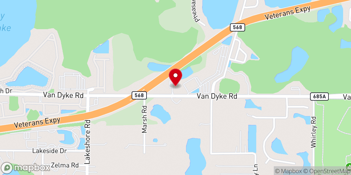 Map showing location of All Saints Lutheran Church