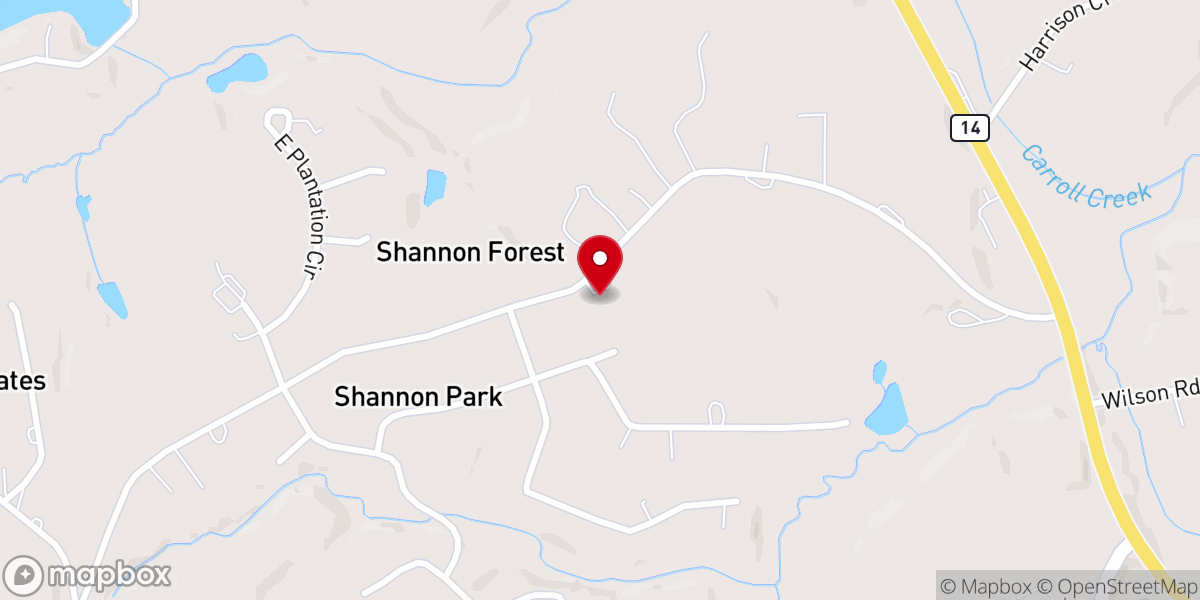 Map showing location of Little Salem Christian Church