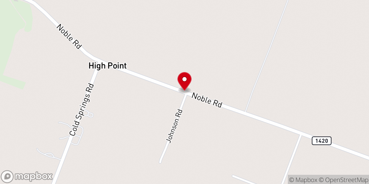 Map showing location of Oakalone Christian Church