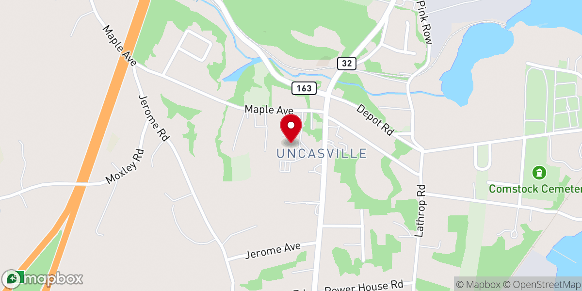 Map showing location of Montville Town Hall
