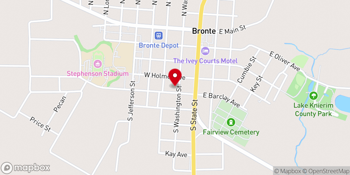 Map showing location of First Baptist Church