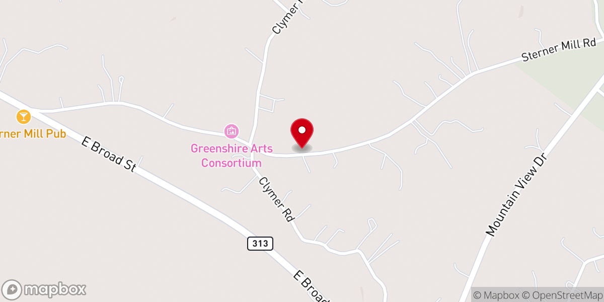 Map showing location of East Rockhill Chapel