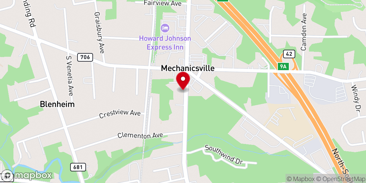 Map showing location of River of Life Church