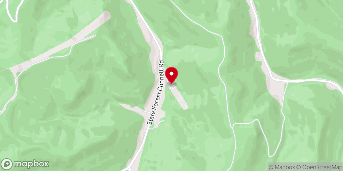 Map showing location of Kanawha Fork Church