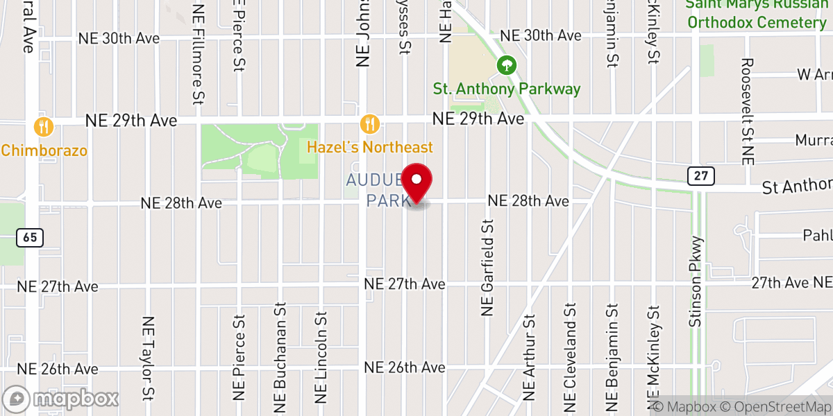 Map showing location of Northeast Gospel Chapel