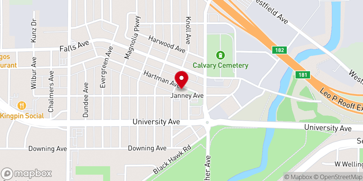 Map showing location of Hagerman Baptist Church