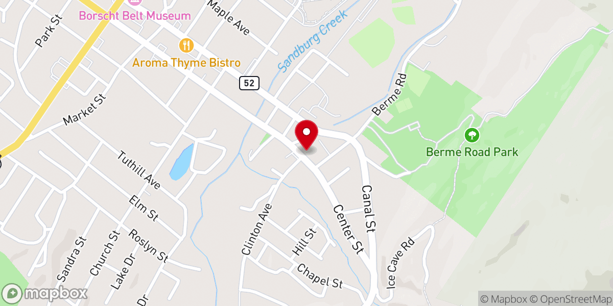 Map showing location of St. Paul AME Zion Church of Ellenville, NY