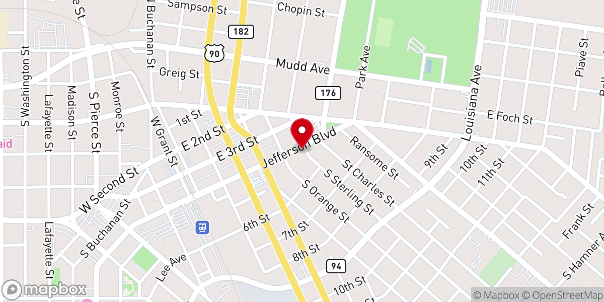 Map showing location of Cornerstone Christian Ministry of Lafayette