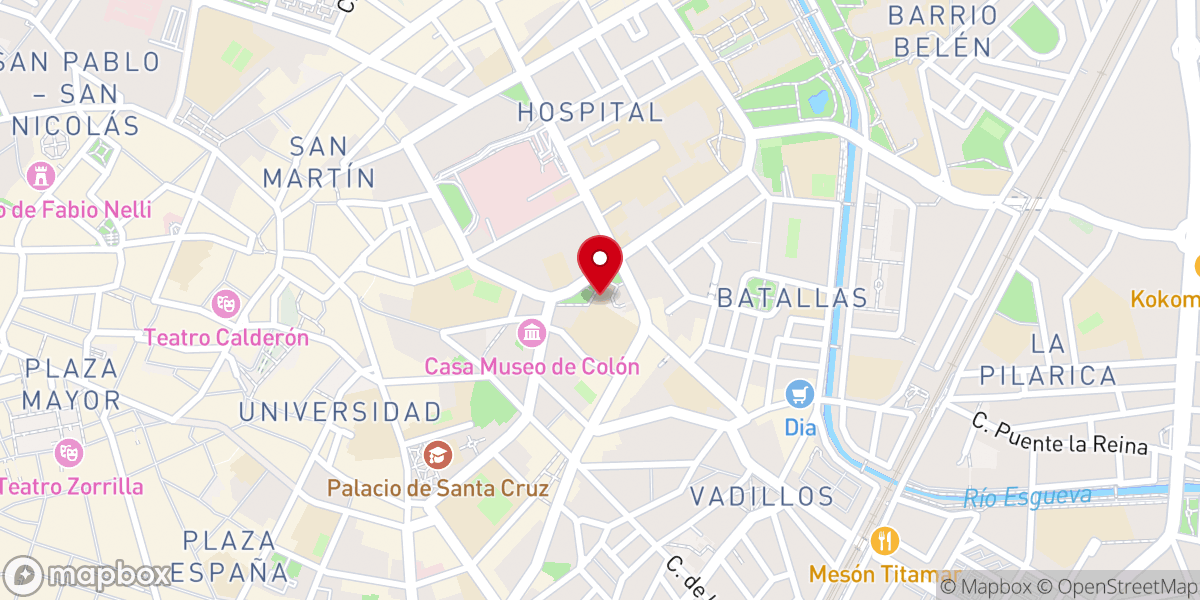 Map showing location of Monasterio de Santa María la Real de las Huelgas