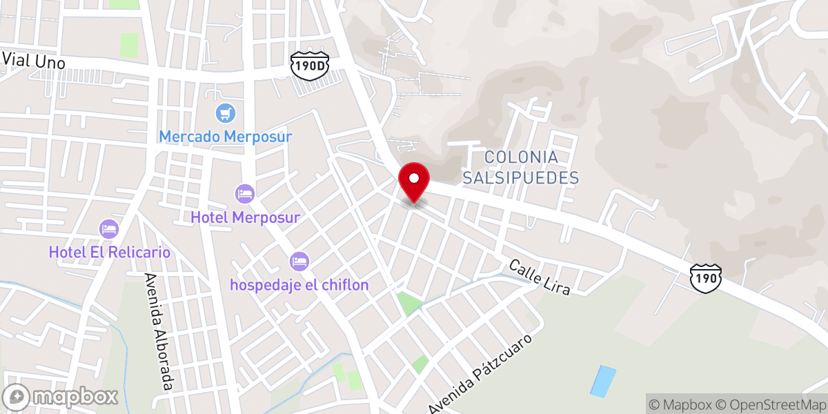 Map showing location of Iglesia Bautista Fundamental Cristo el Fundamento