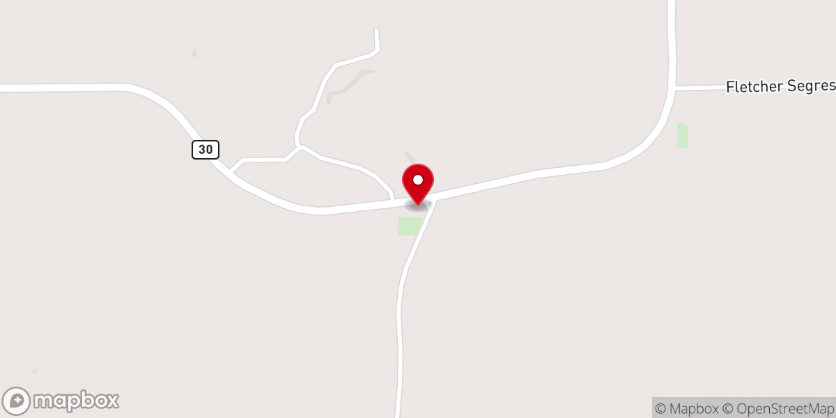 Map showing location of Bradford's Chapel UMC