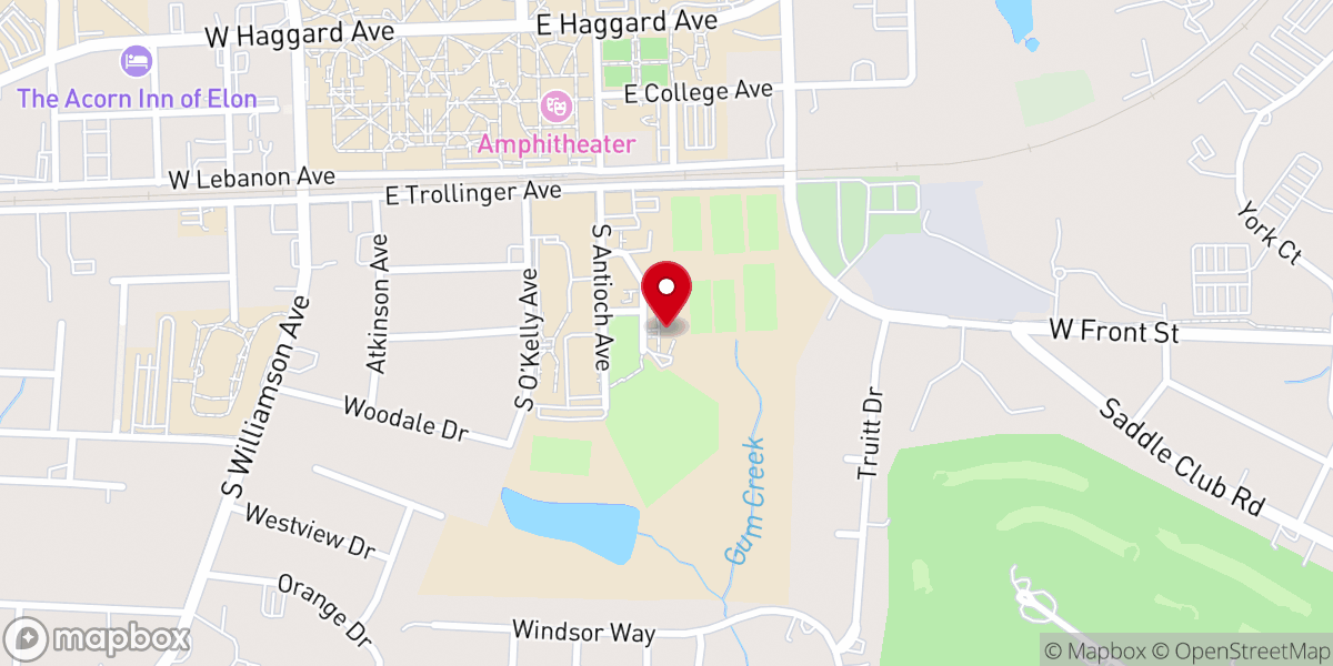 Map showing location of Harden Clubhouse