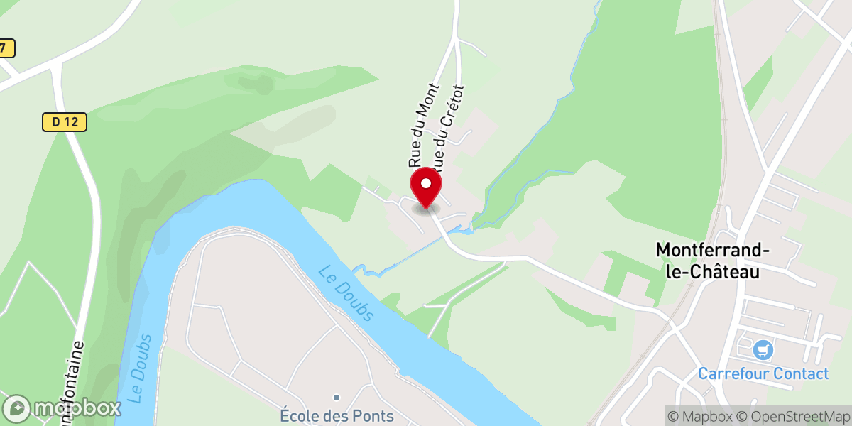Map showing location of L'Écrin du Monastère